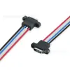 Conector hembra USB Tipo-C de 4 cables con orejas de montaje, 24 AWG, conector hembra USB-C de carga para montaje en panel empotrado