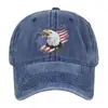 Gorra de Béisbol Lavable Personalizada Transfronteriza Logo Águila Americana Seis Paneles Impresa con Visera Gorra Publicitaria Fábrica de Origen