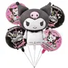 Globo de Película de Aluminio con Forma de Kulomi de Dibujos Animados Sanrio, Perro Yugui, Decoración de Fondo para Fiesta de Cumpleaños, Suministros