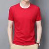 Camiseta de verano de manga corta al por mayor de fábrica para hombre, camiseta básica de cuello redondo, color sólido, slim, de secado rápido, chaqueta de moda coreana para hombre