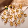 Colgante de Oso Nuevo Incrustado de Diamantes Europeos y Americanos de Acero de Titanio, Colección de Accesorios Creativos para Collar de Perlas y Pulseras DIY, Hecho a Mano