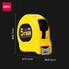 Cinta Métrica de Acero Deli TT201 TT202 TT203 Regla de Ingeniería 2m / 3m / 5m Regla de Acero para Medir Engrosada Anticaídas