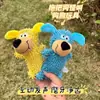 Juguetes para Perros Duraderos y Resistentes a la Mordida, Autoentretenimiento, Alivian el Aburrimiento, para Cachorros y Perros Jóvenes, Juguetes con Sonido de Molienda de Dientes, Juguetes de Mopa Chirriantes para Mascotas