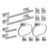 Juego de Barra para Toallas de Acero Inoxidable, Portarrollos de Papel de Cocina Negro Montado en Pared para Baño, Gancho, Accesorios de Ferretería para Baño, Barra Única para Toallas de Baño