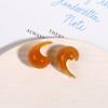 Francés Retro Manchado Forma de C Gota de Agua Estéreo Resina Accesorios DIY Aretes Adornos para la Cabeza Accesorios para el Cabello Materiales de Joyería para Mujer al Mayoreo