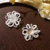 Macarrón de primavera y verano, helado de vainilla, flor de cristal con cuentas, DIY, accesorio para la cabeza de menta fresca, pendientes, accesorios de flor para zapatos