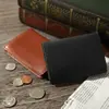 Cartera Amazon Botón de Presión Almacenamiento Billetera para Monedas Piel de Vaca Aceitada Primera Capa Cuero Genuino Cartera de Hombre Billetera para Monedas de PVC