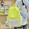 Mochila para meninas do ensino fundamental, mochila colorida da moda estilo coreano estilo faculdade, mochila escolar de grande capacidade para estudantes do ensino médio