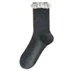 Calcetines de Algodón para Mujer Estilo Ballet Sin Costuras Hechos a Medida con Encaje de A Cheng, Versión Coreana, Elegantes, Versátiles, Relajados, Lindos, Calcetines de Media Pantorrilla de Princesa