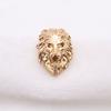 Broche de traje europeo y americano dominante retro en relieve tridimensional cabeza de león de metal para hombre y mujer, pin para cuello de camisa al por mayor