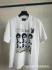 Erd Melancólico Rico Segunda Generación Estampado de Letras Viejo Holgado Retro Vintage Camiseta de Manga Corta para Hombre y Mujer Tendencia Verano