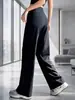 Novas calças de yoga femininas para o verão, de corte solto, perna reta, calças atléticas casuais, modeladoras, cintura alta, adequadas para corridas matinais e treinamento de Pilates