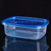 Caixa descartável retangular grande de 1500ml (modelo 1892) para embalagem de alimentos, lagosta, embalagem plástica para refeições para viagem.