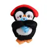 Colgante de Bolso de Pingüino Lindo Muñeco Llavero de Felpa Muñeco de Dibujos Animados Chirriante Accesorios Colgantes para Mochila Escolar de Estudiante