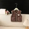 Estilo Nuevo Otoño e Invierno Niña Bebé Forrado de Felpa Dibujos Animados Niña Pequeña Chaleco de Felpa Ropa de Otoño Chaleco de Dibujos Animados para Niños Chaleco Pequeño