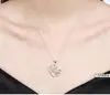 Colar Europeu e Americano Transfronteiriço Atacado Colar Coração de Mãe Desejo Choker Cravejado de Diamantes Mais Vendido