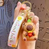 Chaveiro Fofo Capivara Série Foodie Pingente para Mochila Escolar de Estudante Pingente para Chaveiro de Carro Presente Atacado