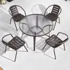 Mesas e Cadeiras Impermeáveis para Exterior, Cadeiras de Exterior para Varanda, Conjuntos de Mesa e Cadeiras para Pátio de Lazer, Mesa e Cadeiras de Chá para Jardim, Cadeiras de Rattan para Exterior