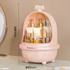 Caja de Almacenamiento de Cosméticos de Lujo Ligero para Celebridades de Internet Caja de Almacenamiento de Escritorio a Prueba de Polvo Caja para Lápices de Labios de Tocador Estante de Almacenamiento para Brochas de Productos de Cuidado de la Piel