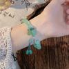 "Bambu Lótus" Lótus Lótus Estilo Chinês Pulseira de Bambu para Mulheres 2024 Nova Pulseira do Palácio Pulseira Feminina Retro com Franja