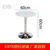 Mesa de vidrio redonda templada para el hogar mesa de balcón de apartamento pequeño mesa de comedor de vidrio mesa de negociación simple mesa redonda pequeña de vidrio
