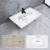 Lavabo Integrado Cerámico con Borde Retenedor de Agua, Gabinete de Baño con Lavabo de Encimera Ancho 47, Mayorista Fabricante de Lavabos, Jinbaisheng G1170A