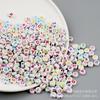 7*4mm100 Cuentas Acrílicas de Color Letras Inglesas Accesorios de Joyería DIY para Niños Cuentas Sueltas