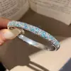 ¡Pulsera apilada de diamantes de colores! Pulsera de calabaza con circonita chapada en oro real, joyería de diseño niche estilo ins coreano para mujer