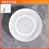 Plato de cerámica para cocinar al vapor plato para dumplings plato para cocinar al vapor bollos plato para cocinar al vapor mariscos plato de drenaje rejilla redonda porosa para cocinar al vapor vaporera plato para frutas horno de microondas