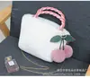 Bolsa de Pelúcia Bolsa de Pelúcia Bolsa de Cereja Bolsa de Mão para Menina Fofa Feminina 2023 Estilo Coreano Outono e Inverno Bolsa Transversal