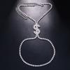 Novedad tobillera de tacón alto de dólar estadounidense moda simple europea y americana adornos para el pie de playa joyería personalizada transfronteriza tobillera femenina