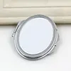 Hoja de Transferencia de Calor en Blanco, Espejo Portátil Personalizado de Doble Cara, Espejo Metálico para Maquillaje Portátil (Base), Suministro Directo de Fábrica