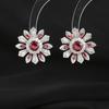 Brinco de girassol Mulheres Micro-inlaid Zircon Brincos de Flor Nova Moda Doce Menina Brincos de Joias Mulheres Atacado