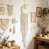 Tapiz Tejido Hecho a Mano Nórdico Atrapasueños Decoración de Habitación para el Hogar Decoración de Casa de Huéspedes Decoración de Pared Bohemia Colgante de Pared