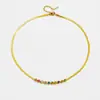 Pulsera Sencilla Estilo Ins Europeo y Americano para Mujer Acero Inoxidable Zirconia de Colores Cadena de Hoja Plana Personalizada Joyería de Mano de Acero de Titanio Venta al por Mayor Ins