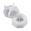 Molde de Caja de Almacenamiento de Resina de Cristal DIY Caja de Almacenamiento de Piedras Preciosas Facetadas Almacenamiento de Joyería Tarro de Resina Epoxi Molde de Silicona
