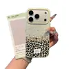Estampa de Leopardo com Folha de Ouro Adequado para Capa de Celular Apple 18Promax Iphone17Pro Tendência 16Plus Estilo Europeu e Americano 15