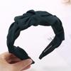 Diadema para Mujer Nuevo Estilo Elegante Plisada de Ala Ancha Color Sólido Sello para el Cabello Moda Retro Presiona Cabello Diadema Estilo Coreano Accesorios para el Cabello Combinables