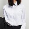 Añadir talla grande para mujer camisa blanca 200 kg grasa mm manga larga camisa profesional para entrevista hermana gorda ropa de trabajo