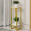 Nuevo estilo de soporte para flores para sala de estar, estante simple de hierro de varios niveles para macetas de piso, estante de almacenamiento interior para balcón moderno al por mayor