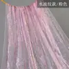 Hilo de lentejuelas estampado en caliente malla dorada tela de hilo accesorios de boda fondo mantel decoración techo hierro forjado hilo de onda hilo de onda de agua