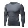 Nuevas Mallas de Entrenamiento de Otoño para Hombre de Secado Rápido Deportivas de Manga Larga Sudor Deportivas Running Baloncesto Ropa de Fitness para Hombre 1019