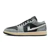 Putian Original Puro Aj1 Gris Sombra Negro Gris Zapatillas de Baloncesto Retro para Hombre y Mujer Zapatillas de Caña Baja Cuero de Primera Capa Zapatos Deportivos de Pareja