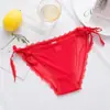 Calcinhas de Renda, Calcinhas Transparentes Ultra-Finas Femininas com Cadarço e Renda Vazada de Cintura Baixa