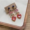 Pendientes de flor con circonita y aguja de plata, diseño moderno y simple, pendientes de nicho, dulces y versátiles, pendientes de alta gama