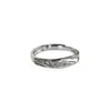 Anillo Versátil de Personalidad Plateado Galvanizado de Plata S999 de Alta Calidad para Mujer, Joyería de Anillo de Corona con Diamante de Seis Garras de Lujo Ligero