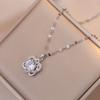 Colar Feminino Joia Celebridade da Internet Aço Titânio Versátil High-End Corrente Cruz Design de Moda Nicho Pingente Zircônia Corrente Clavícula