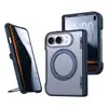 Modelo Novo Aplicável em Fronteiras Capa para Celular Iphono Duo com Suporte, Dobradiça de Mola, Capa Protetora Dobrável Apple Atacado