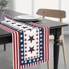 Aniversario del Día de la Independencia Nuevo Amazon Transfronterizo Antideslizante Tela de Lino Retro Bandera de Mesa Comedor Manteles Individuales Cocina Paquete