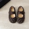 Zapatos de Mary Jane con Lunares Estilo Coreano Estilo Mori con Piel Sintética 2026 Piel Suave para Ir al Trabajo Adelgazantes Persona Perezosa Con Terciopelo Caliente Zapatos de Abuela